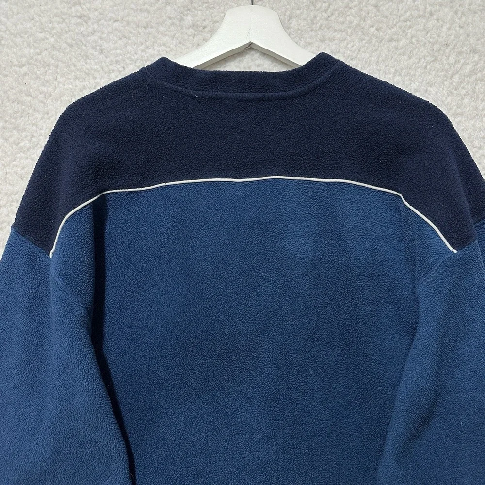 Vintage 90s Warner Brothers Embroidered Tasmanian Devil Taz Fleece Sweater Sz XL